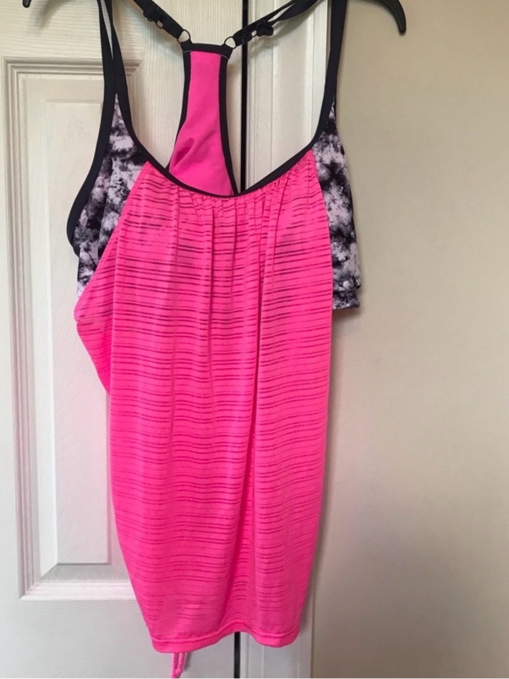 ZeroXposur Hot Pink Swim Top and Bottoms (2) pcs with Black Branding. No Tags!